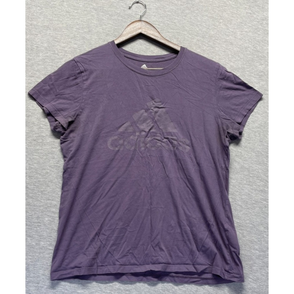 Adidas Golf T Shirt Womens Large Purple Graphic Print Logo Athletic Gym Training